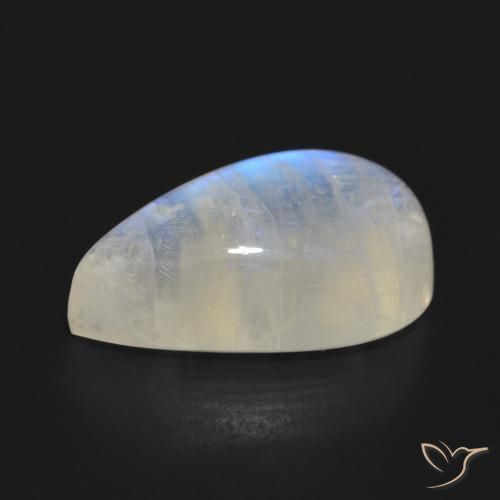 17.91克拉天然彩虹月长石，梨形，半透明