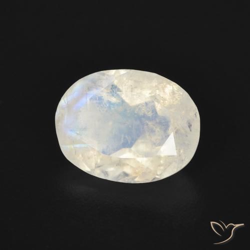 1.55克拉天然彩虹月长石，椭圆形，透明