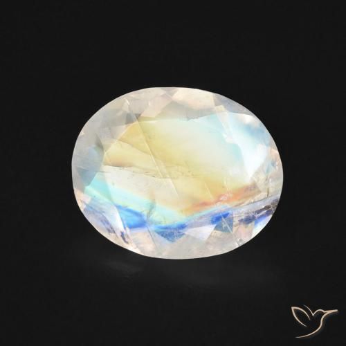 2.70克拉天然彩虹月长石，椭圆形，透明