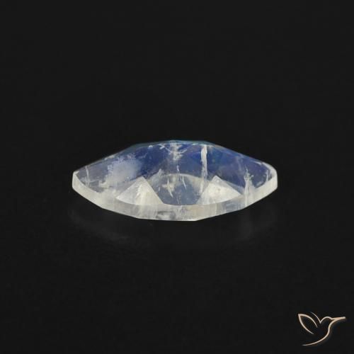 0.52克拉天然彩虹月长石，榄尖形，透明