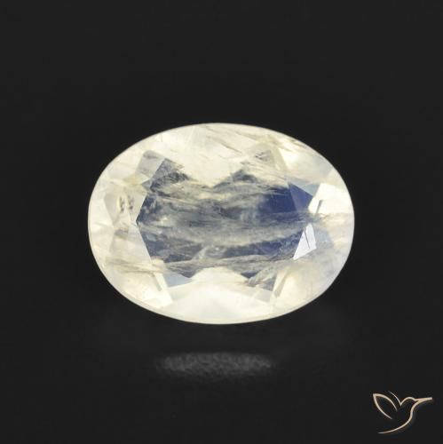 1.15ct 天然 蓝白色 彩虹月长石, 椭圆形, 透明