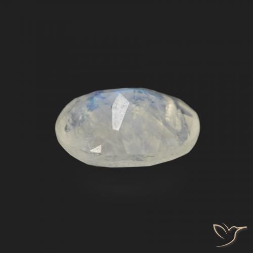 1.07克拉天然彩虹月长石，椭圆形，透明
