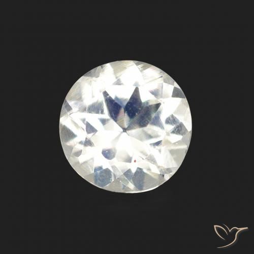0.66ct 天然 蓝白色 彩虹月长石, 圆形的, 透明