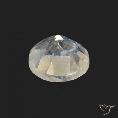 0.49克拉天然彩虹月长石，圆形的，透明