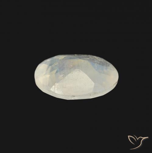0.97克拉天然彩虹月长石，椭圆形，透明