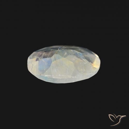 0.96克拉天然彩虹月长石，椭圆形，透明