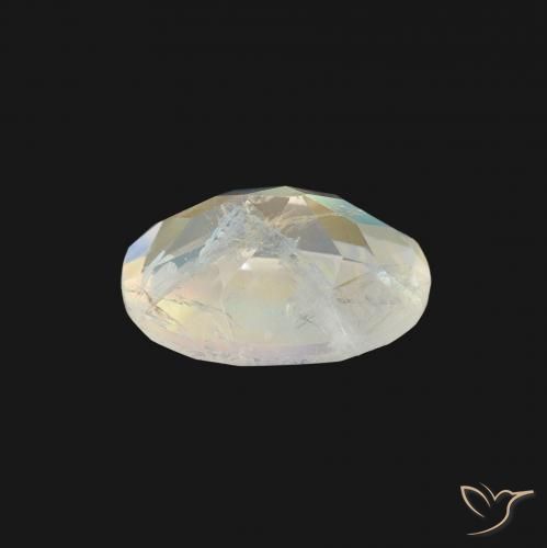 1.21克拉天然彩虹月长石，椭圆形，透明