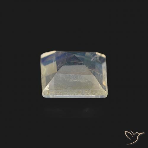 0.50克拉天然彩虹月长石，正方形，透明