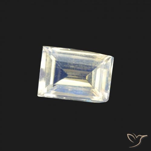 0.82克拉天然彩虹月长石，狭长方形，VS