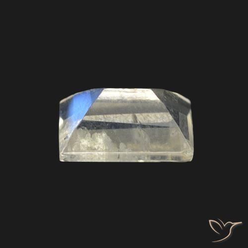 0.59克拉天然彩虹月长石，狭长方形，透明