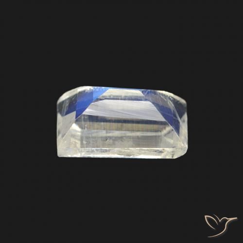 0.51克拉天然彩虹月长石，狭长方形，透明