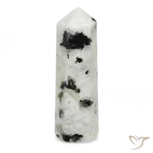 46.28ct 天然 白配黑 彩虹月长石, 花式切割, 不透明