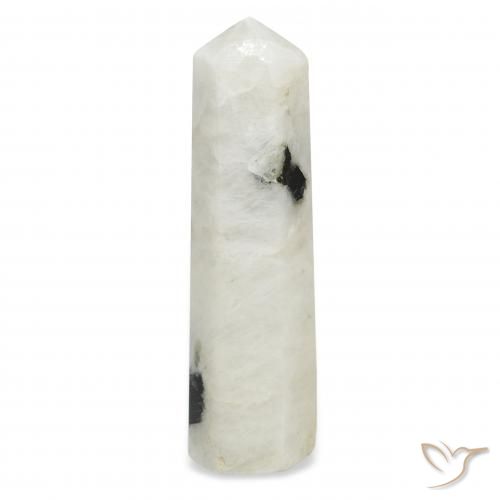 33.60ct 天然 白配黑 彩虹月长石, 花式切割, 不透明