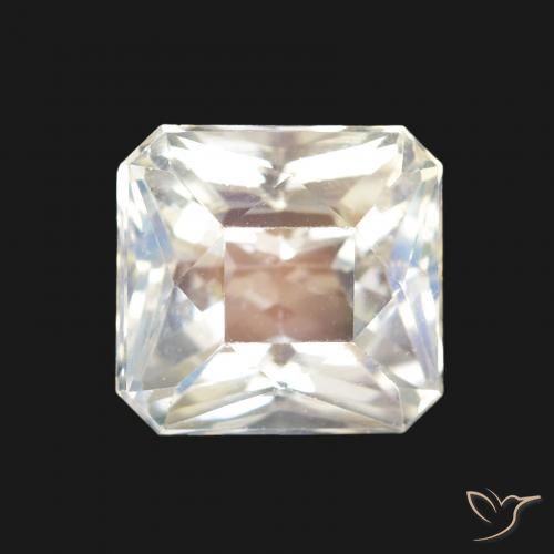 1.99ct 天然 蓝白色 彩虹月长石, 祖母绿式切割, VVS