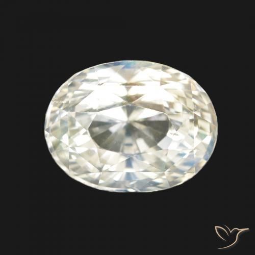 3.43ct 天然 蓝白色 彩虹月长石, 椭圆形, VVS