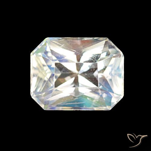 1.91ct 天然 多色白 彩虹月长石, 祖母绿式切割, VS