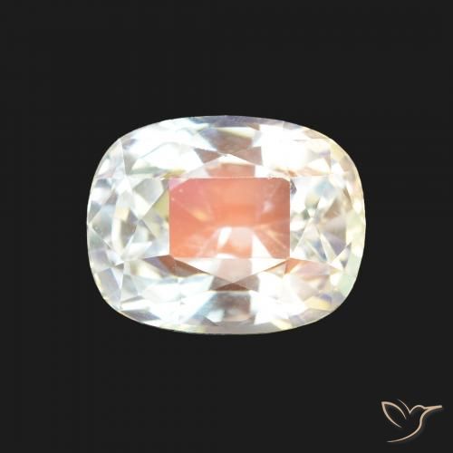 2.40ct 天然 多色白 彩虹月长石, 软垫, VVS