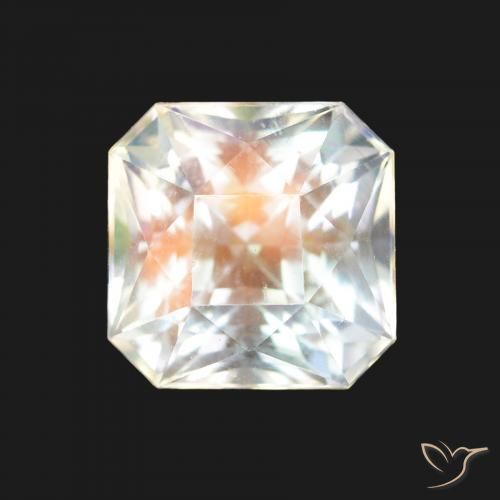 1.87ct 天然 多色白 彩虹月长石, 祖母绿式切割, VVS-VS