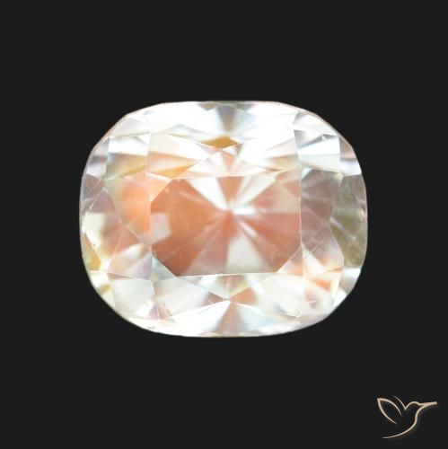 2.19ct 天然 多色白 彩虹月长石, 软垫, VVS-VS