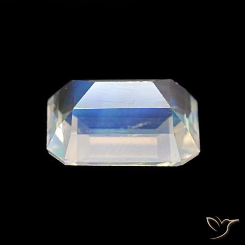 1.77克拉天然彩虹月长石，八边形，VVS-VS