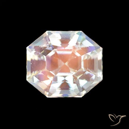 2.19ct 天然 多色白 彩虹月长石, 祖母绿式切割, VS