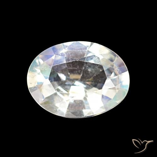 1.18ct 多色白 彩虹月长石, 椭圆形, VS