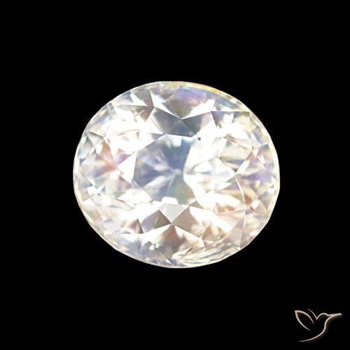 2.10ct 多色白 彩虹月长石, 椭圆形, VS