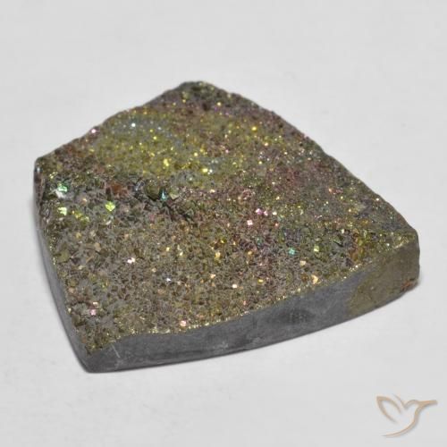 15.88克拉天然彩虹黄铁矿，花式切割，不透明