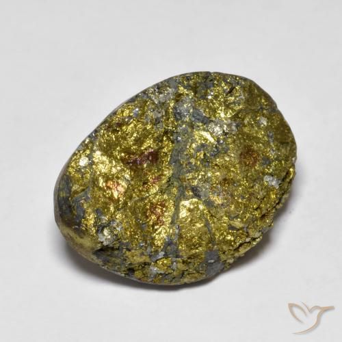 19.31ct 天然 彩色 彩虹黄铁矿, 花式切割, 不透明