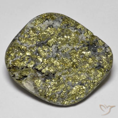 39.29ct 天然 彩色 彩虹黄铁矿, 花式切割, 不透明