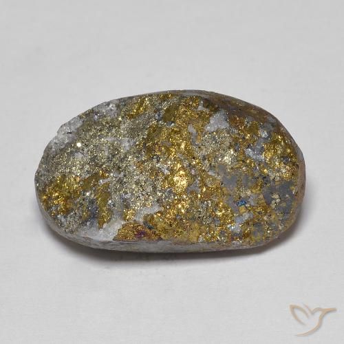 21.12ct 天然 彩色 彩虹黄铁矿, 花式切割, 不透明