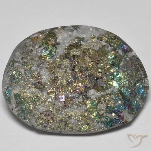 43.56ct 天然 彩色 彩虹黄铁矿, 花式切割, 不透明