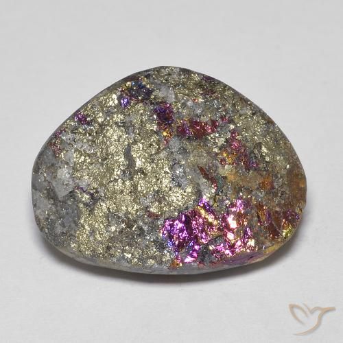 17.60ct 天然 彩色 彩虹黄铁矿, 花式切割, 不透明