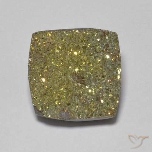 3.97ct 天然 彩色 彩虹黄铁矿, 正方形, 不透明