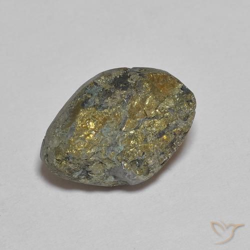 7.71克拉天然彩虹黄铁矿，花式切割，不透明
