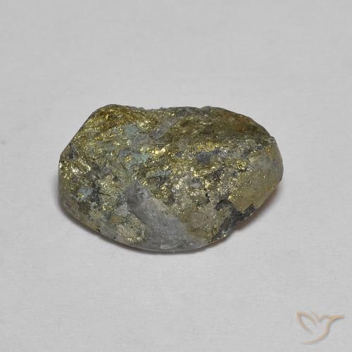 7.71克拉天然彩虹黄铁矿，花式切割，不透明