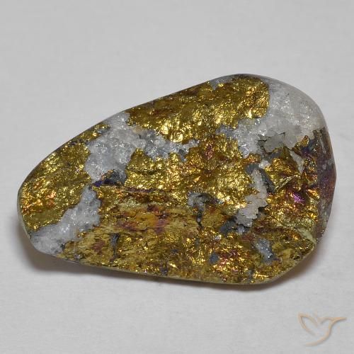 11.14ct 天然 彩色 彩虹黄铁矿, 花式切割, 不透明