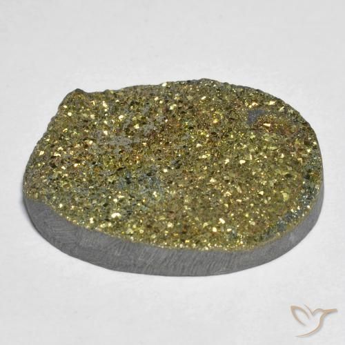 20.95克拉天然彩虹黄铁矿，椭圆形，不透明