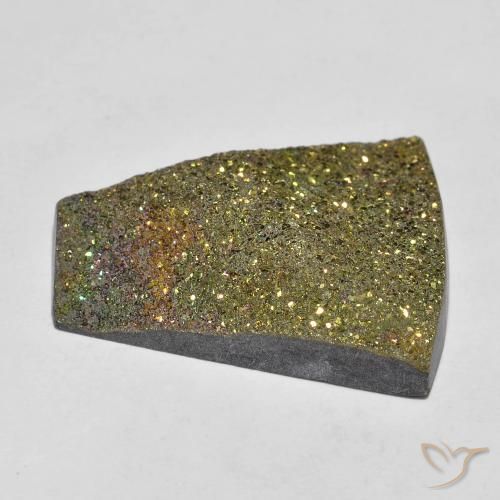 13.82克拉天然彩虹黄铁矿，花式切割，不透明