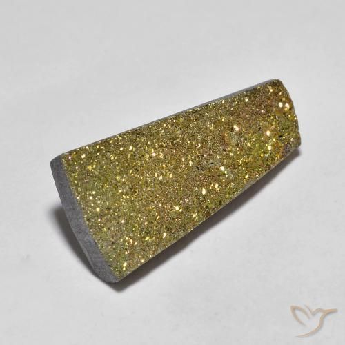 7.04克拉天然彩虹黄铁矿，花式切割，不透明