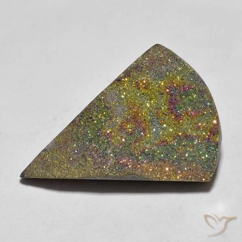 10.16ct 天然 彩色 彩虹黄铁矿, 梨形, 不透明
