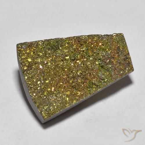 9.90克拉天然彩虹黄铁矿，花式切割，不透明