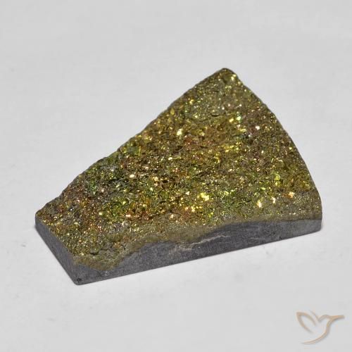 9.90克拉天然彩虹黄铁矿，花式切割，不透明