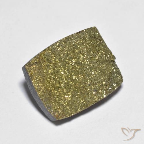 12.20ct 天然 彩色 彩虹黄铁矿, 狭长方形, 不透明