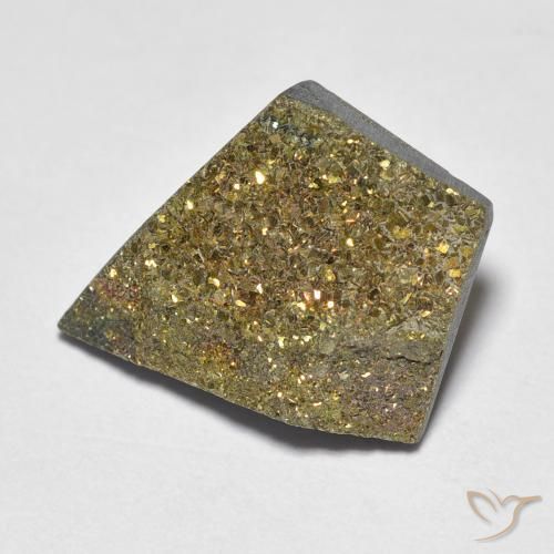 5.46ct 天然 彩色 彩虹黄铁矿, 花式切割, 不透明