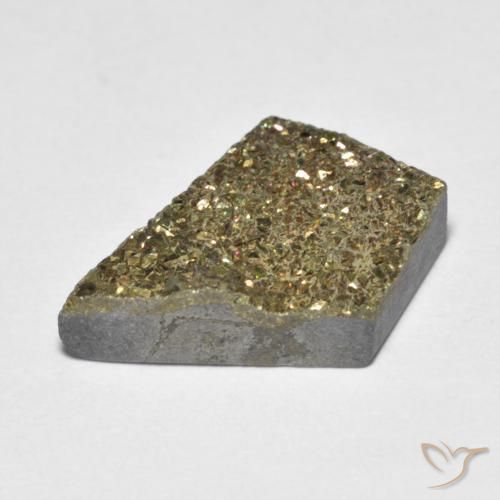 5.72克拉天然彩虹黄铁矿，花式切割，不透明