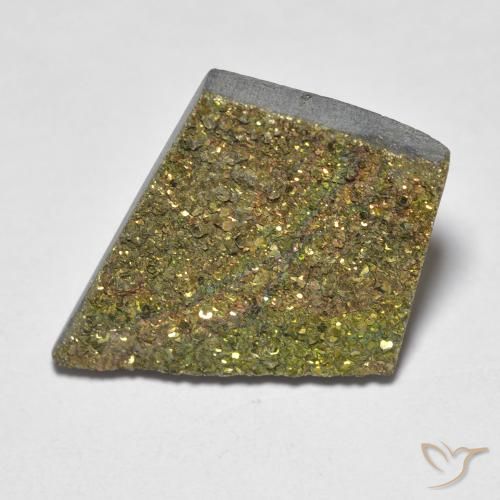 8.01克拉天然彩虹黄铁矿，花式切割，不透明