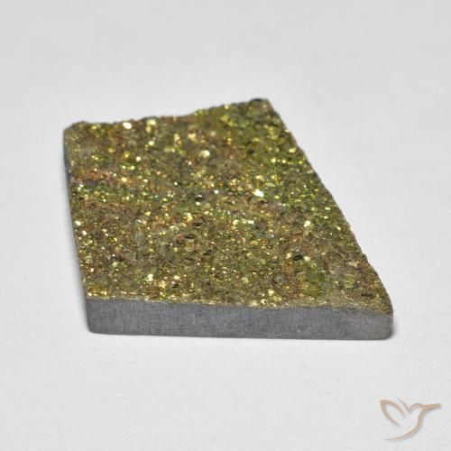 8.01克拉天然彩虹黄铁矿，花式切割，不透明