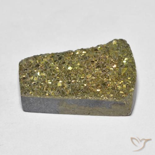 10.63克拉天然彩虹黄铁矿，花式切割，不透明