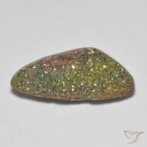 5.63ct 天然 彩色 彩虹黄铁矿, 花式切割, 不透明